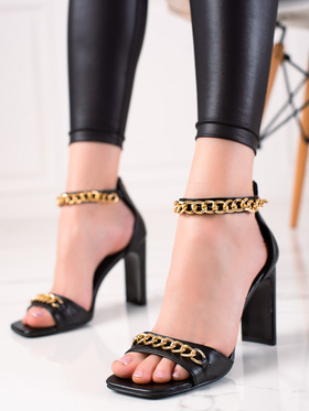 Eleganckie sandały damskie Potocki czarne
